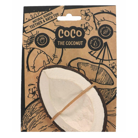Brown The Coconut Natural Rubber Teether