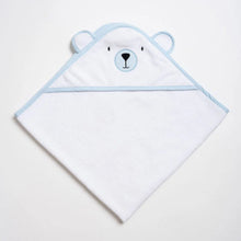 Load image into Gallery viewer, Blue Bear Hooded Towels