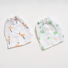 Load image into Gallery viewer, White Tropical flamingo Theme Muslin Shorts - Pack Of 2