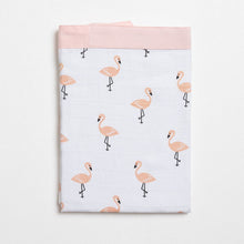 Load image into Gallery viewer, Pink Tropical Flamingo Printed Nursing Apron