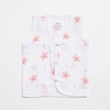 Load image into Gallery viewer, Smiley Star Printed Sleeveless Muslin Jabla - Pack Of 2