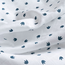 Load image into Gallery viewer, White Little Dino Paw Printed Swaddle
