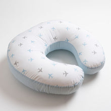 Load image into Gallery viewer, Blue Airplane Theme Nursing Pillow