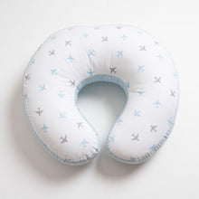 Load image into Gallery viewer, Blue Airplane Theme Nursing Pillow