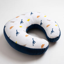 Load image into Gallery viewer, Navy Blue Little Dino Theme Nursing Pillow