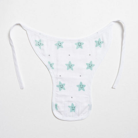Mint Green Smiley Star Printed Nappy Pack Of 2