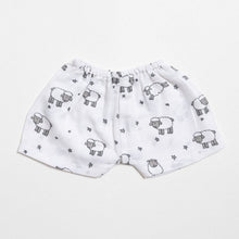 Load image into Gallery viewer, White Counting Sheep Theme Muslin Shorts