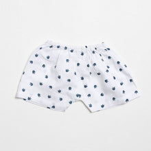 Load image into Gallery viewer, White Little Dino Theme Muslin Shorts