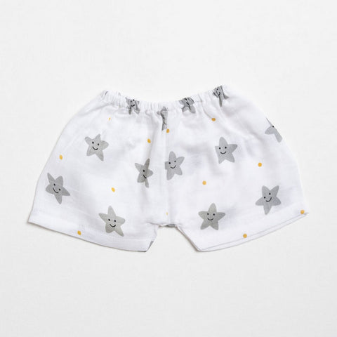 Mint Smiley Star Theme Muslin Shorts
