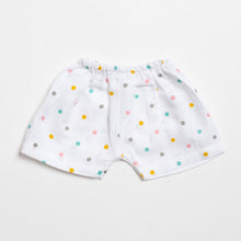 Load image into Gallery viewer, White Rainbow Theme Muslin Shorts