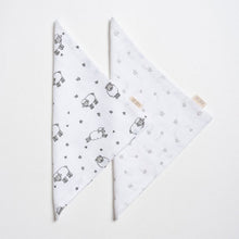 Load image into Gallery viewer, White Counting Sheep Theme Muslin Washcloth - Pack Of 2