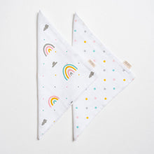 Load image into Gallery viewer, White Follow The Rainbow Printed Muslin Washcloth Pack Of 2
