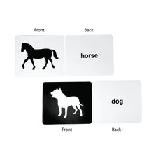 Load image into Gallery viewer, Quantum Animals Flashcard Black & White