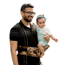 Load image into Gallery viewer, Luxury Brown Sand Baby Carrier with Hip Seat