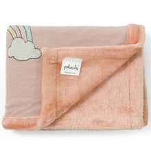 Load image into Gallery viewer, Peach Rainbow Bubblegum Knitted Blanket