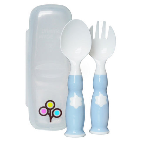 Ergonomic Fork & Spoon Set With Travel Case