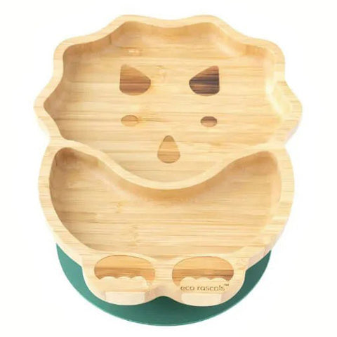 Green Bamboo Dinosaur Suction Plate