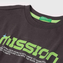 Load image into Gallery viewer, Grey Regular Round Neck Typography T-Shirt