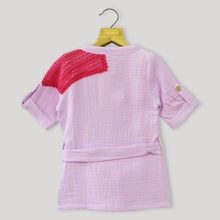 Load image into Gallery viewer, Lilac Half Sleeves Dress With Belt