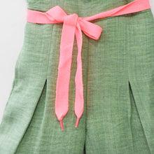 Load image into Gallery viewer, Green & Blue Sleevless Jumpsuit With Belt