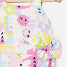 Load image into Gallery viewer, White Smiley Printed Sleeveless Jumpsuit