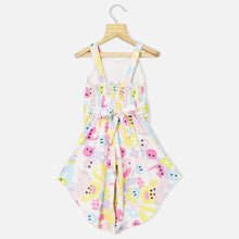 Load image into Gallery viewer, White Smiley Printed Sleeveless Jumpsuit