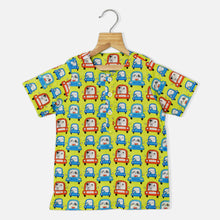 Load image into Gallery viewer, Green Animals In Car Theme Half Sleeves Night Suit