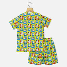 Load image into Gallery viewer, Green Animals In Car Theme Half Sleeves Night Suit