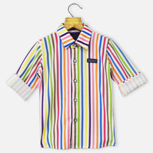 Load image into Gallery viewer, Colorful Striped Full Sleeves Shirt