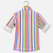 Load image into Gallery viewer, Colorful Striped Full Sleeves Shirt