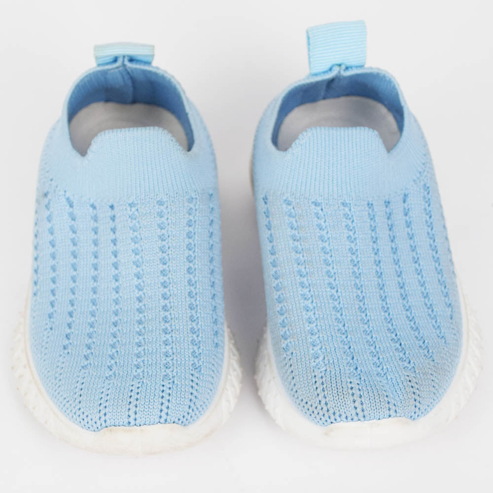 Blue Mesh Slip On Sneakers