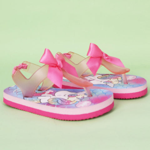 Pink Unicorn Theme Flip Flops