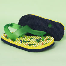 Load image into Gallery viewer, Green Dino Theme Flip Flops