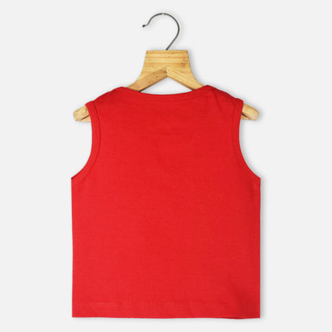 Red Bugs Bunny Theme Tank T-Shirt