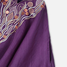 Load image into Gallery viewer, Purple Emnroidered Kaftan Top With Cowl Pant