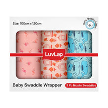 Load image into Gallery viewer, Fish Cage Cotton Muslin Baby Swaddles Set- Pack Of 3