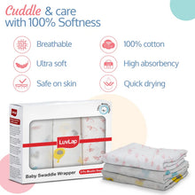 Load image into Gallery viewer, White Muslin Baby Swaddle- Pack Of 3
