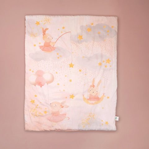 Peach Day Dream Organic Baby Comforter