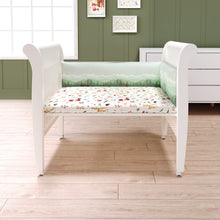 Load image into Gallery viewer, Green Woodland Organic Cot Half Bumper