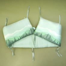 Load image into Gallery viewer, Green Woodland Organic Cot Half Bumper