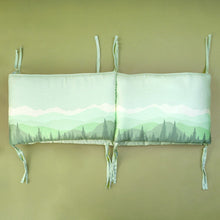 Load image into Gallery viewer, Green Woodland Organic Cot Half Bumper