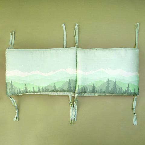 Green Woodland Organic Cot Half Bumper