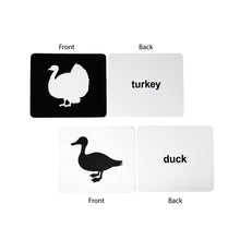 Load image into Gallery viewer, Quantum Farm Animals Flashcard Black & White