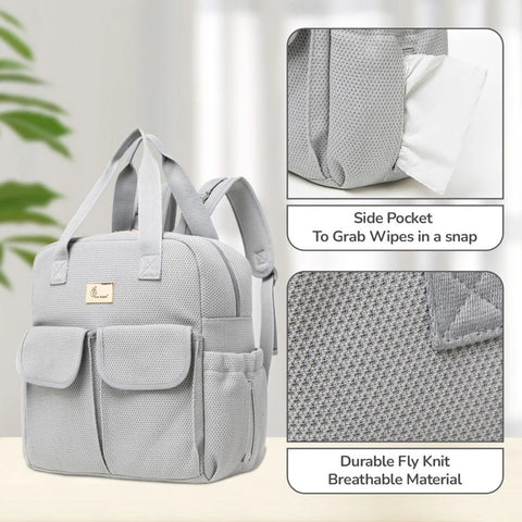 Grey Caramello Breezy Diaper Bag