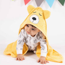 Load image into Gallery viewer, Yellow Bear Theme Hooded Towel