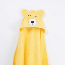 Load image into Gallery viewer, Yellow Bear Theme Hooded Towel