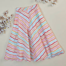 Load image into Gallery viewer, Red Dori Embroidered Crop Top With Striped Palazzo
