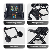Load image into Gallery viewer, One Hand Fold Colorful Pocket Stroller Lite