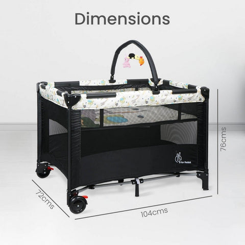 Black Hide And Seek Elite Baby Cot