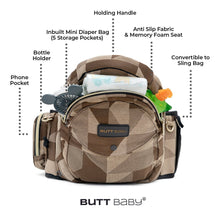 Load image into Gallery viewer, Luxury Brown Sand Baby Carrier with Hip Seat